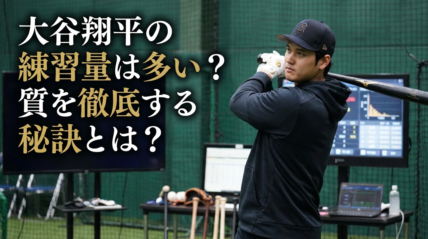 大谷翔平の練習量は多い？質を徹底する秘訣とは？