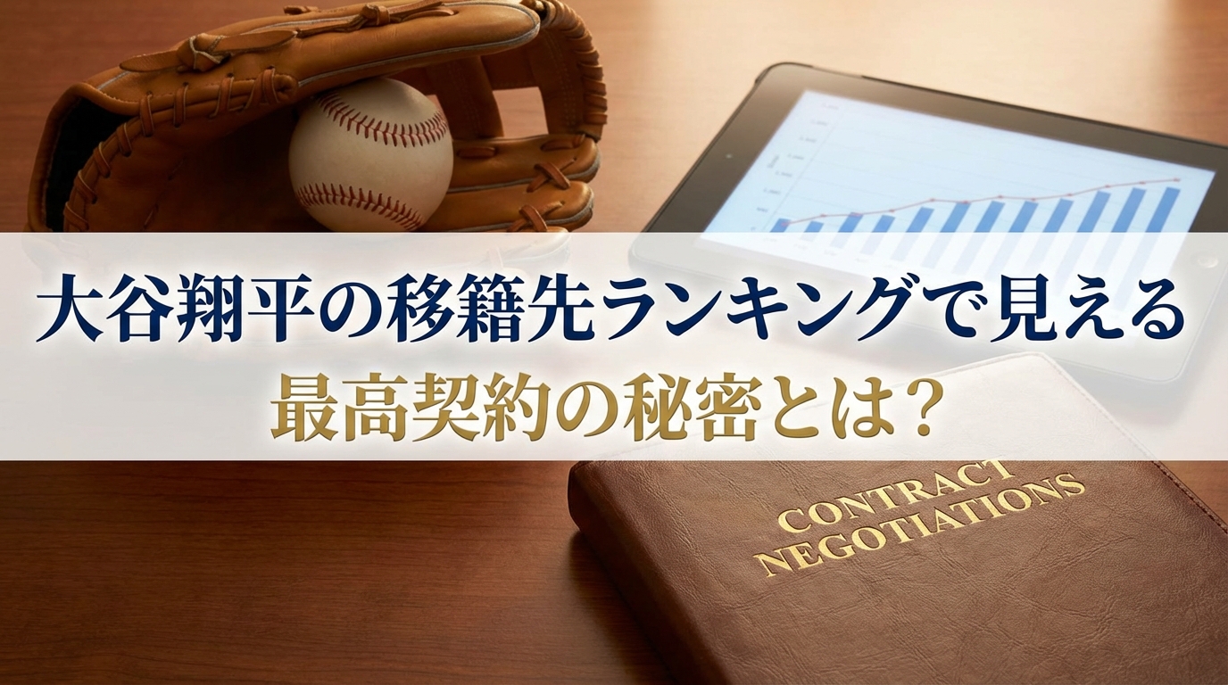 大谷翔平の移籍先ランキングで見える最高契約の秘密とは?
