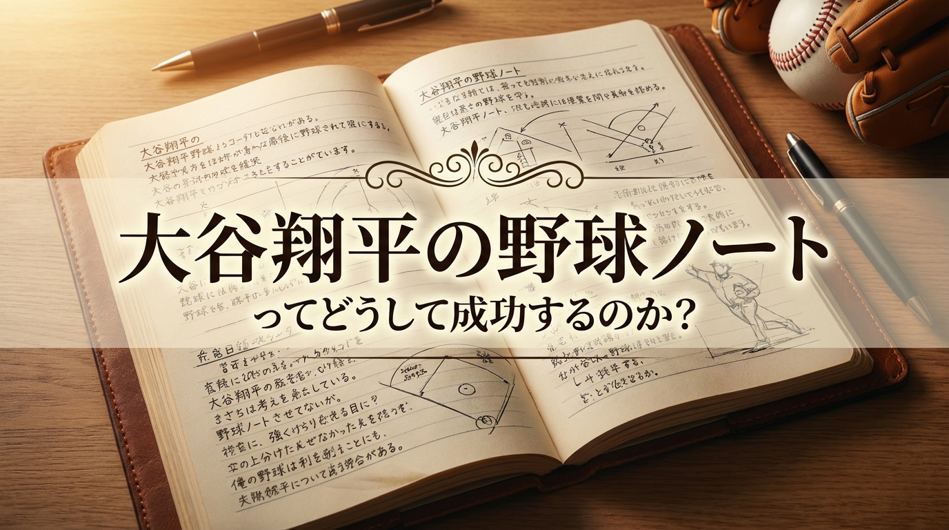 大谷翔平の野球ノートってどうして成功するのか？