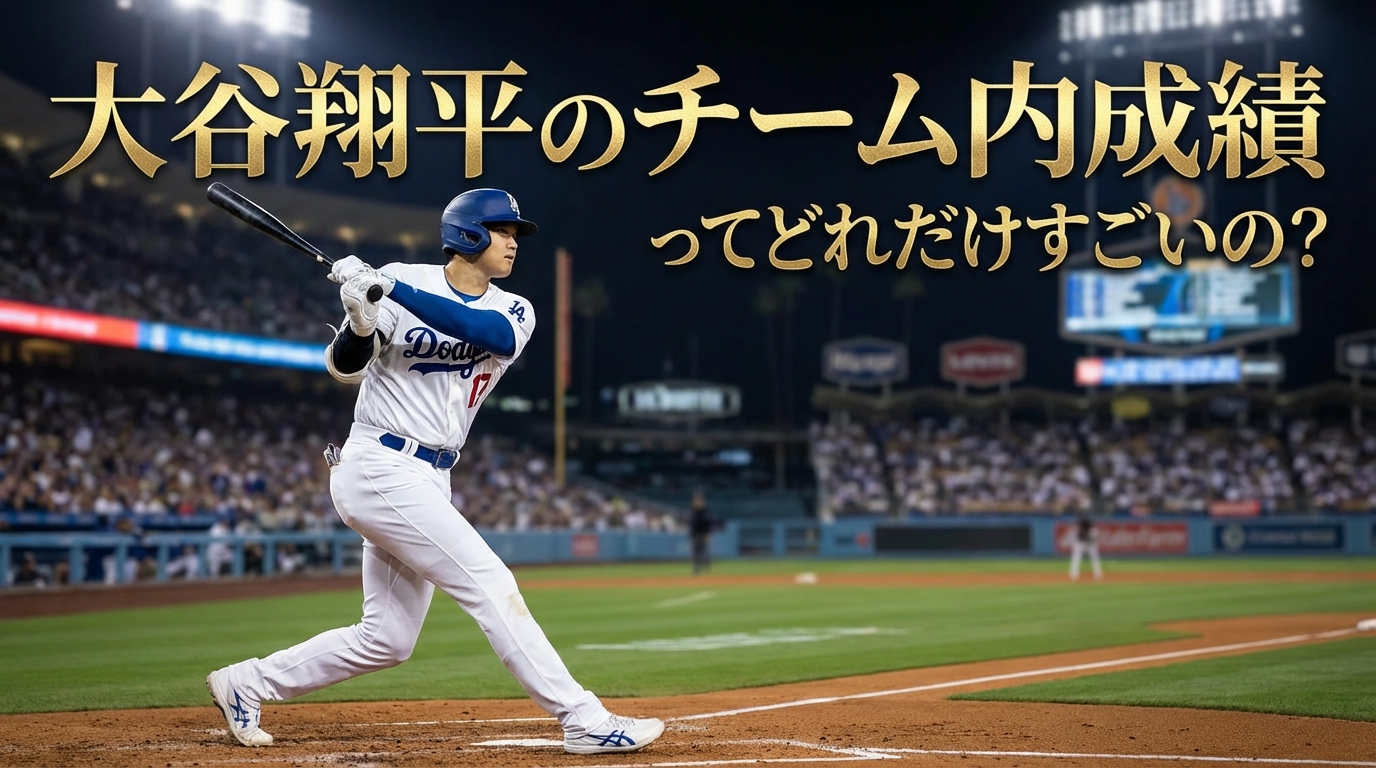大谷翔平のチーム内成績ってどれだけすごいの？