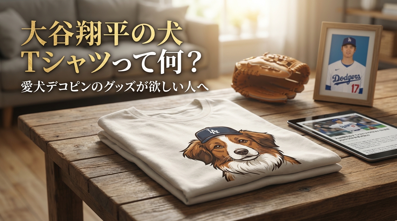 大谷翔平の犬 Tシャツって何？愛犬デコピンのグッズが欲しい人へ