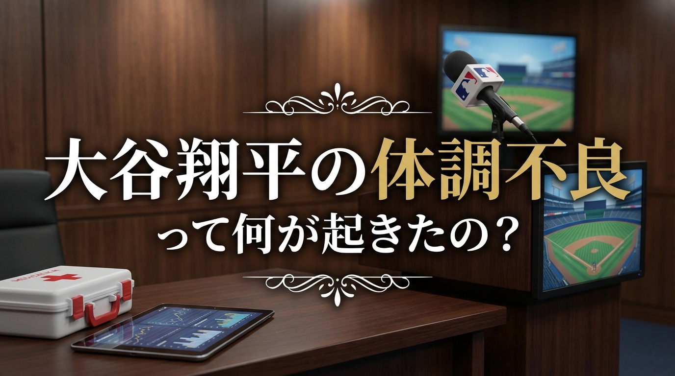 大谷翔平の体調不良って何が起きたの？