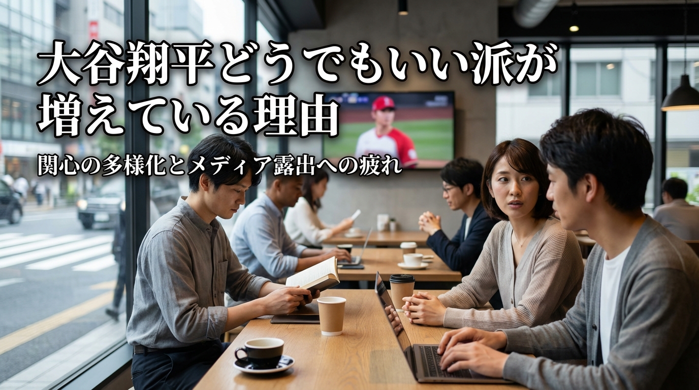 大谷翔平どうでもいい派が増えている理由って何?
