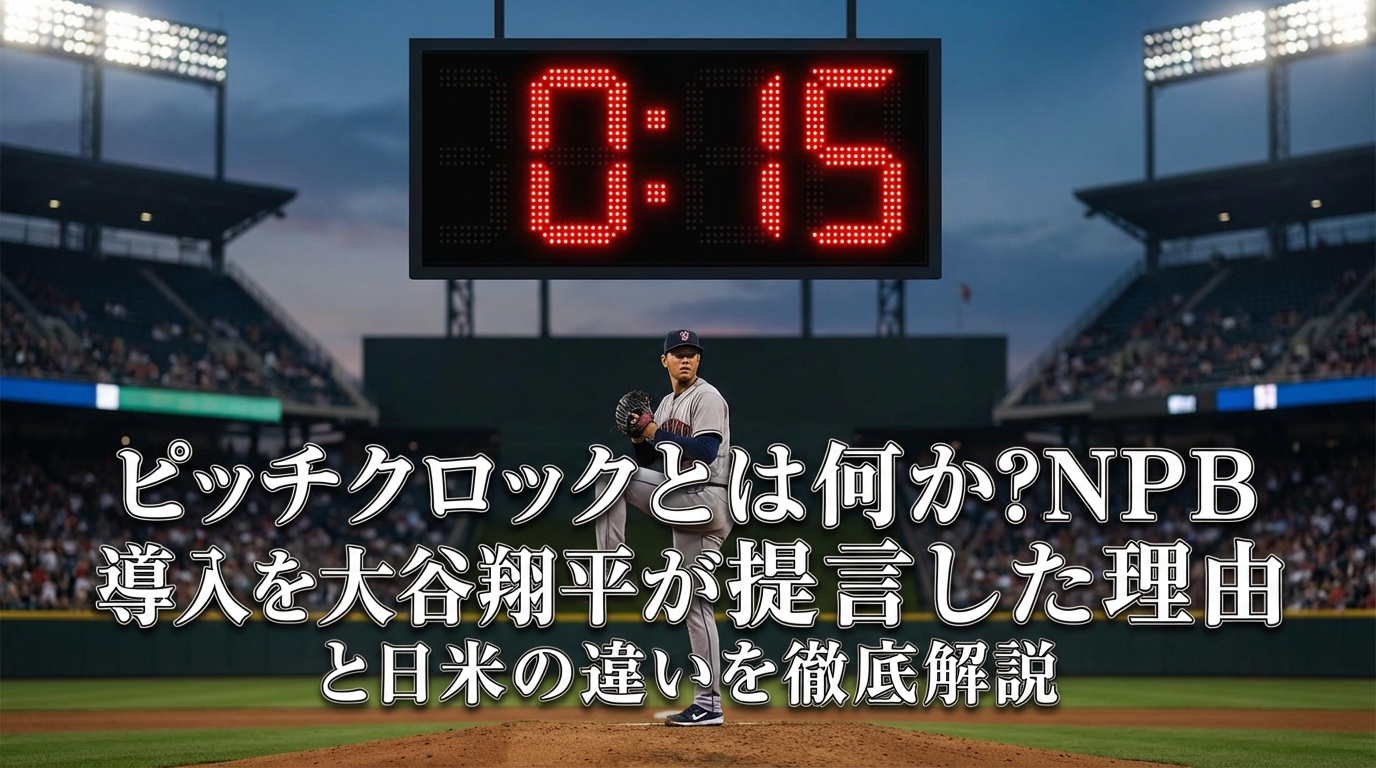 ピッチクロックとは何か?NPB導入を大谷翔平が提言した理由と日米の違いを徹底解説