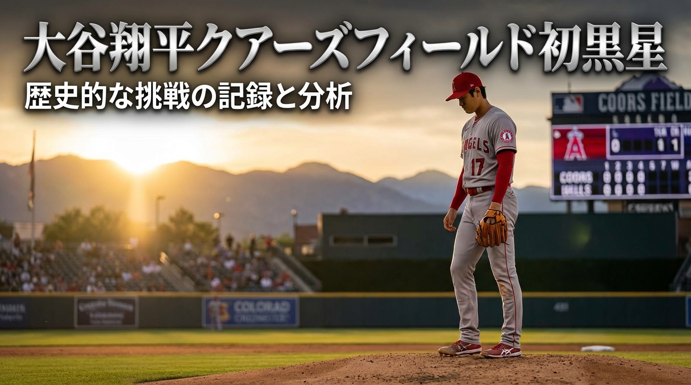 大谷翔平クアーズフィールド初黒星の理由とは？標高1600mが投球に与えた影響を徹底解説