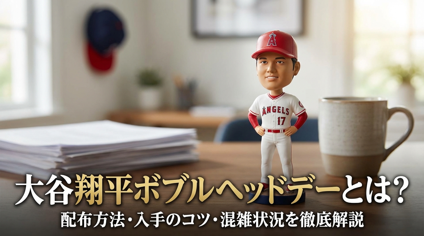 大谷翔平ボブルヘッドデーとは？配布方法・入手のコツ・混雑状況を徹底解説
