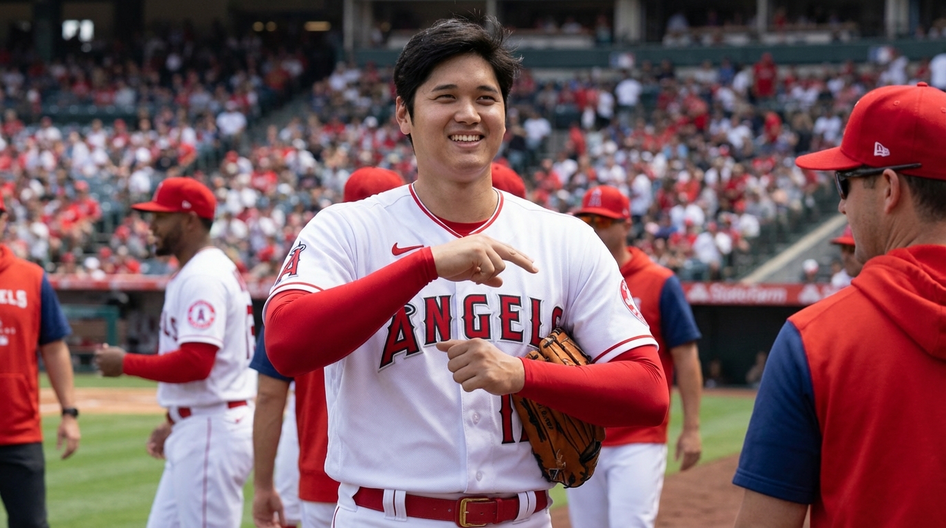 大谷翔平のパチンコポーズとは、ファンがネットで付けた俗称です