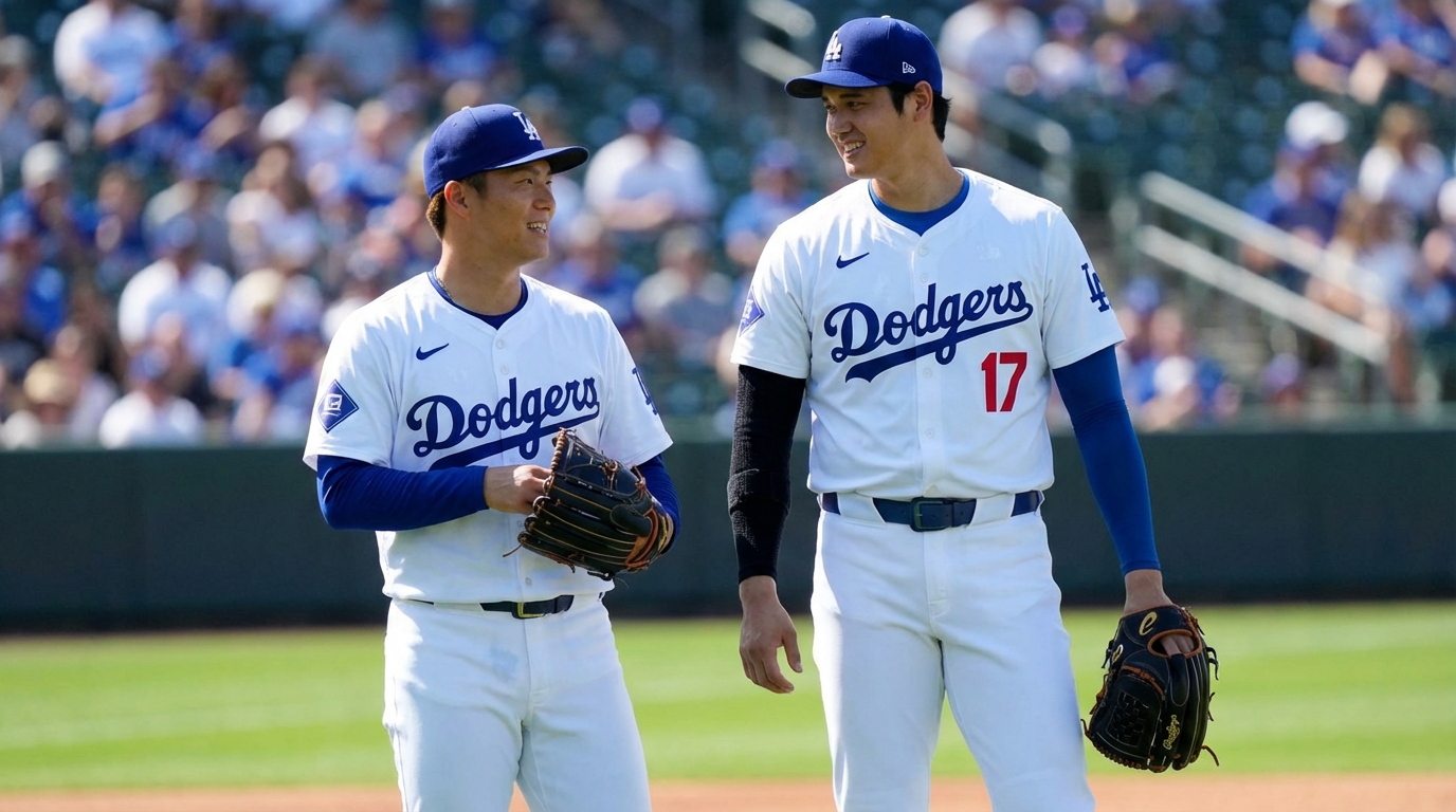 山本由伸さんとの身長差は15cm以上、視覚的インパクトが凄い