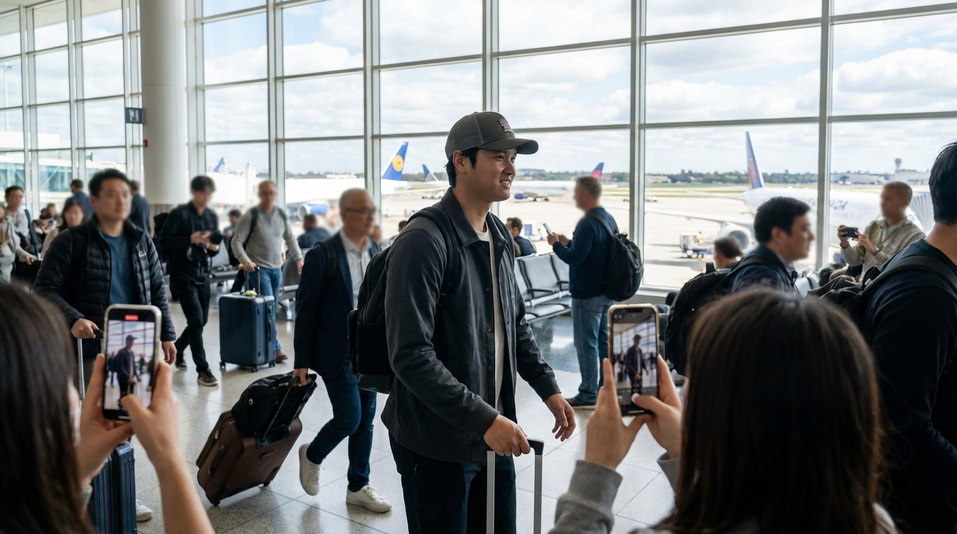 大谷翔平さんの空港写真が愛される理由
