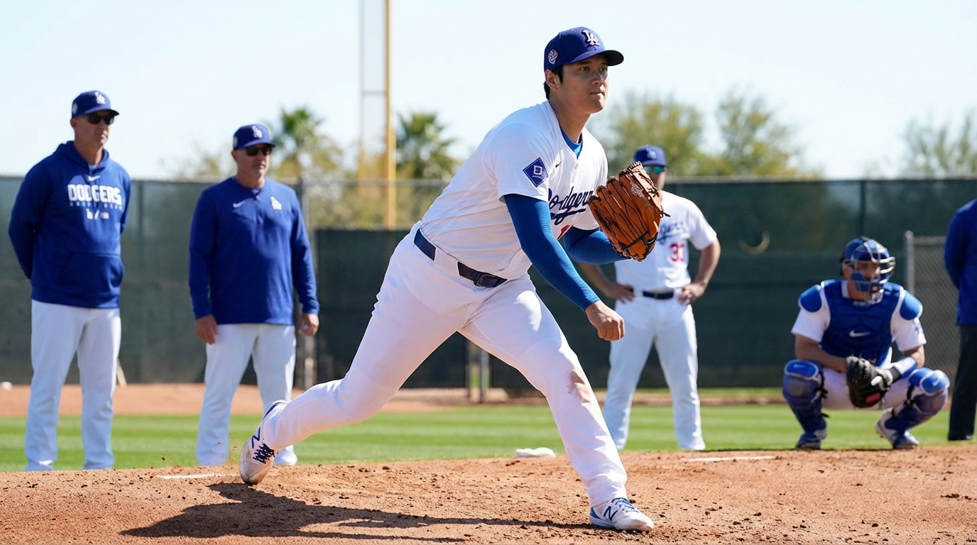 大谷翔平さんのブルペン投球は良好な調子で進行中