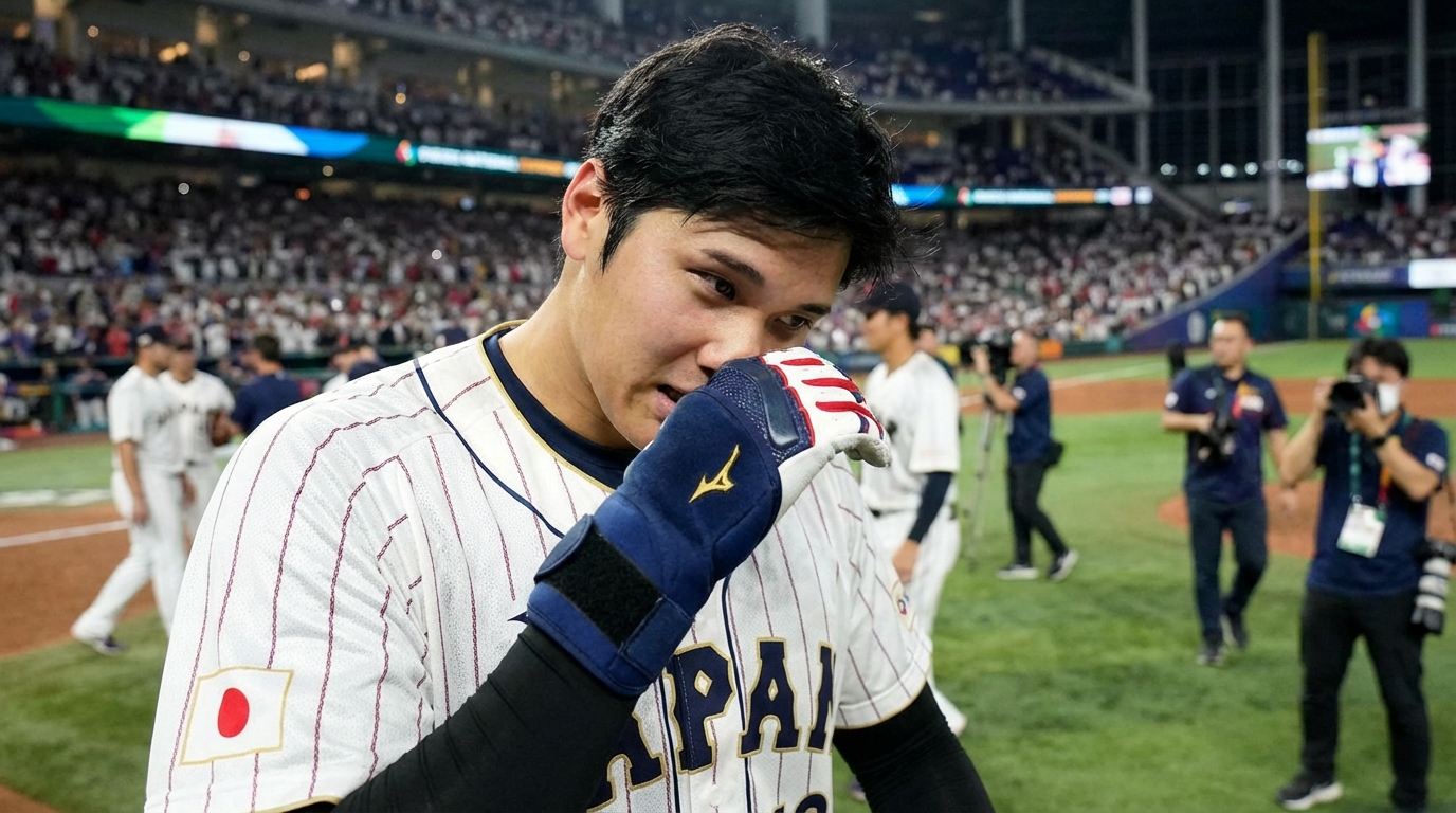 WBC決勝での大谷翔平さんの涙は汗だった?
